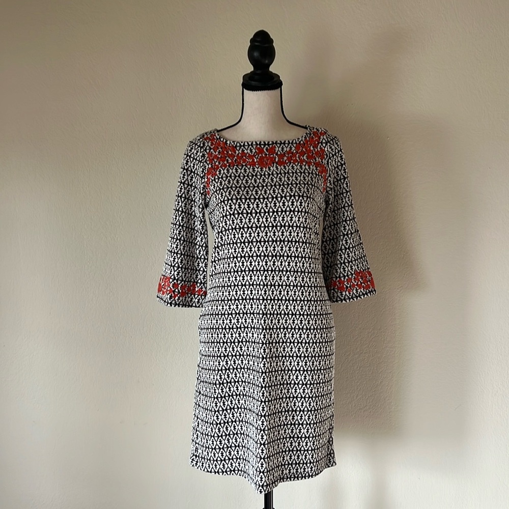 Vintage Style , bell sleeve dress, Size XS